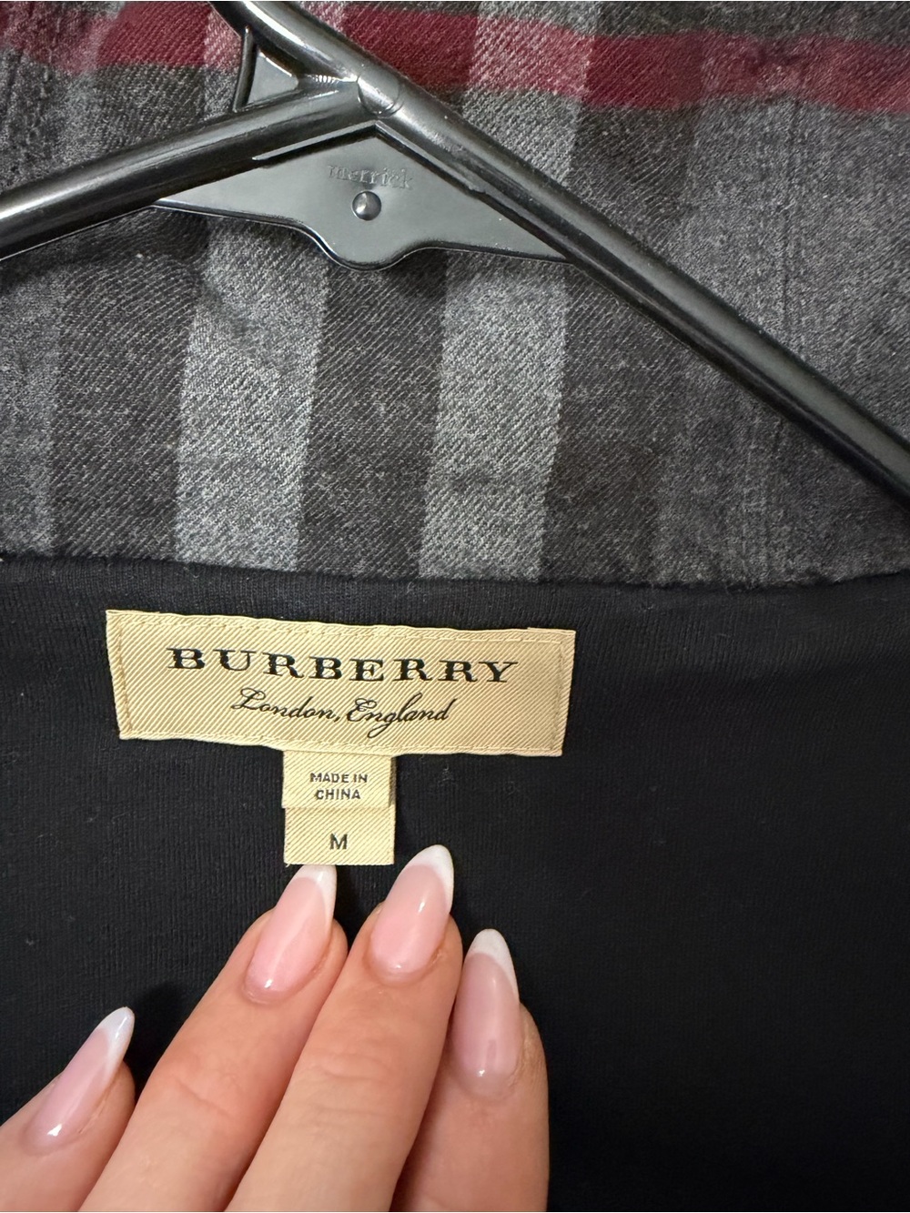 Burberry Black and Gray Men’s Zip-Up Sweater